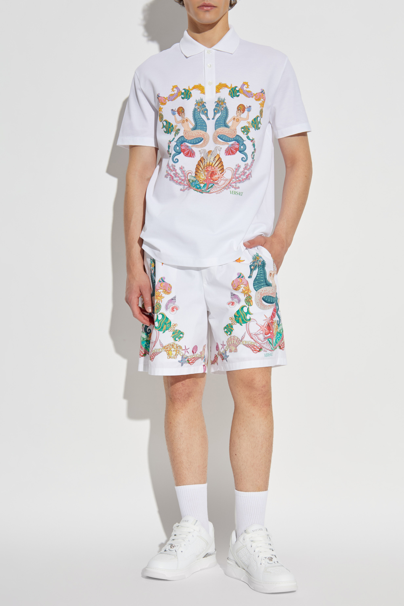 VERSACE ユニバーシティ コーラル Tシャツ ホワイト Coral Theatre Shirt VERSACE Bianco | Grifo210